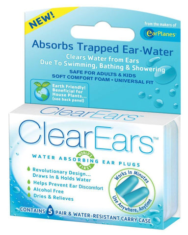Clear Ears water absorbing earplugs