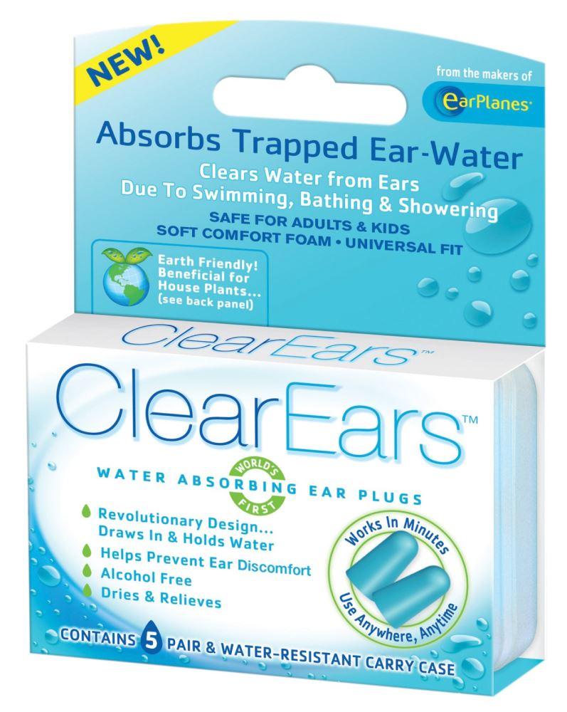 Clear Ears water absorbing earplugs